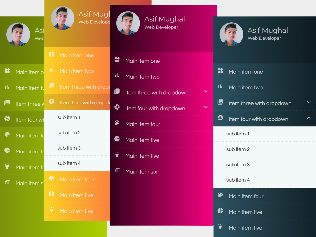jQuery Responsive Side Menu with Dropdowns jSide Menu